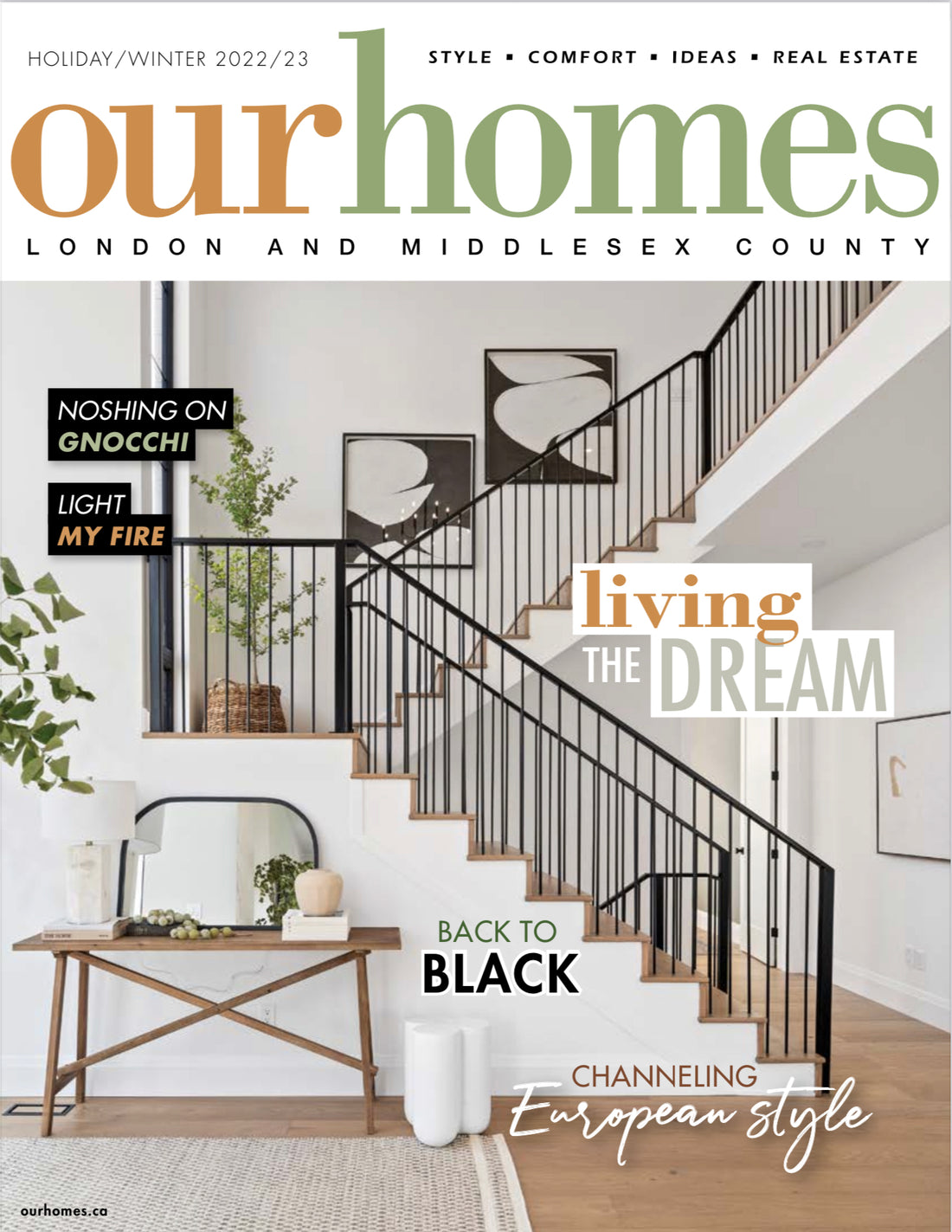 See us Featured in Our Homes Magazine - Home for the Holidays!