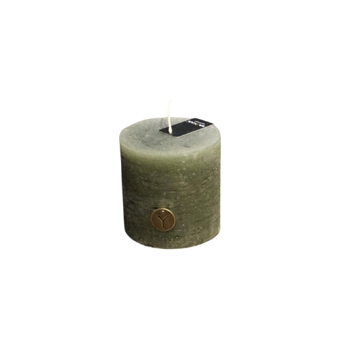 Rustic Candle Forest Green 10 x 10 cm