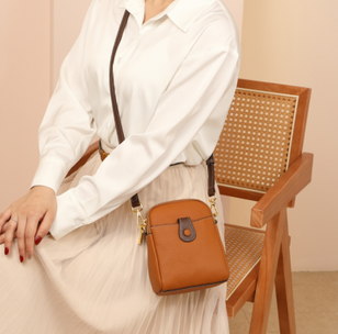 Lychee Leather Crossbody Bags