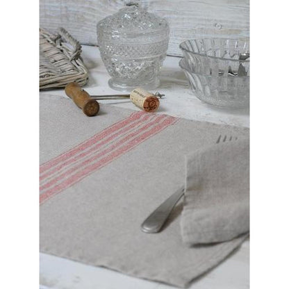 maison placemats (set of 4) 14''x21'' / natural with red stripe