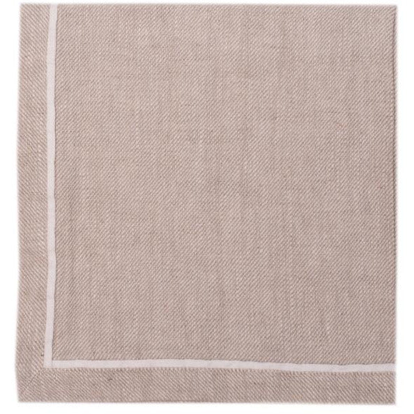 alice napkins (set of 4) 21''x21'' / beige with white stripe