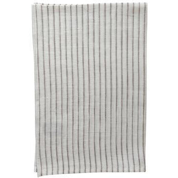 arman tea towel ivory with taupe stripes
