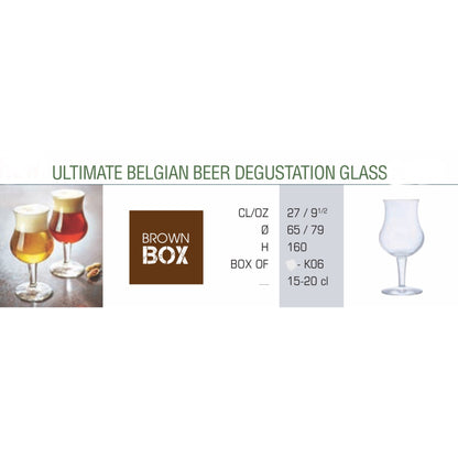 belgian beer degustation glass