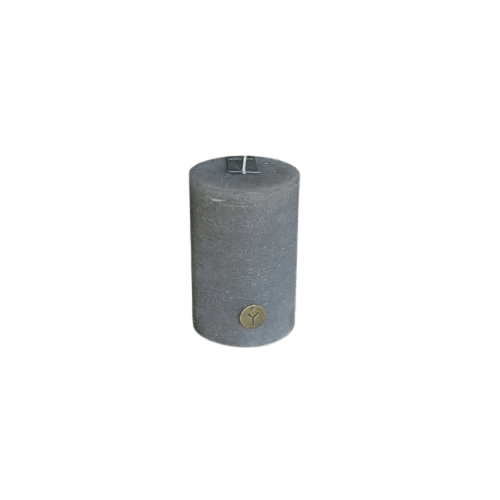rustic candle mystic grey 10 x 15 cm