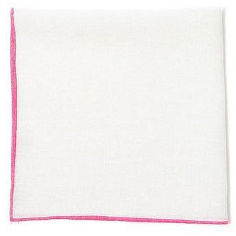 duet napkins (set of 4) 19''x19'' / white with pink