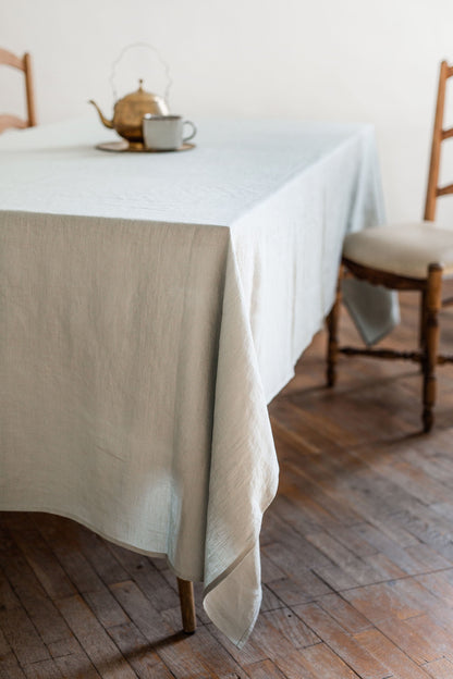 Linen Tablecloth in Sage Green