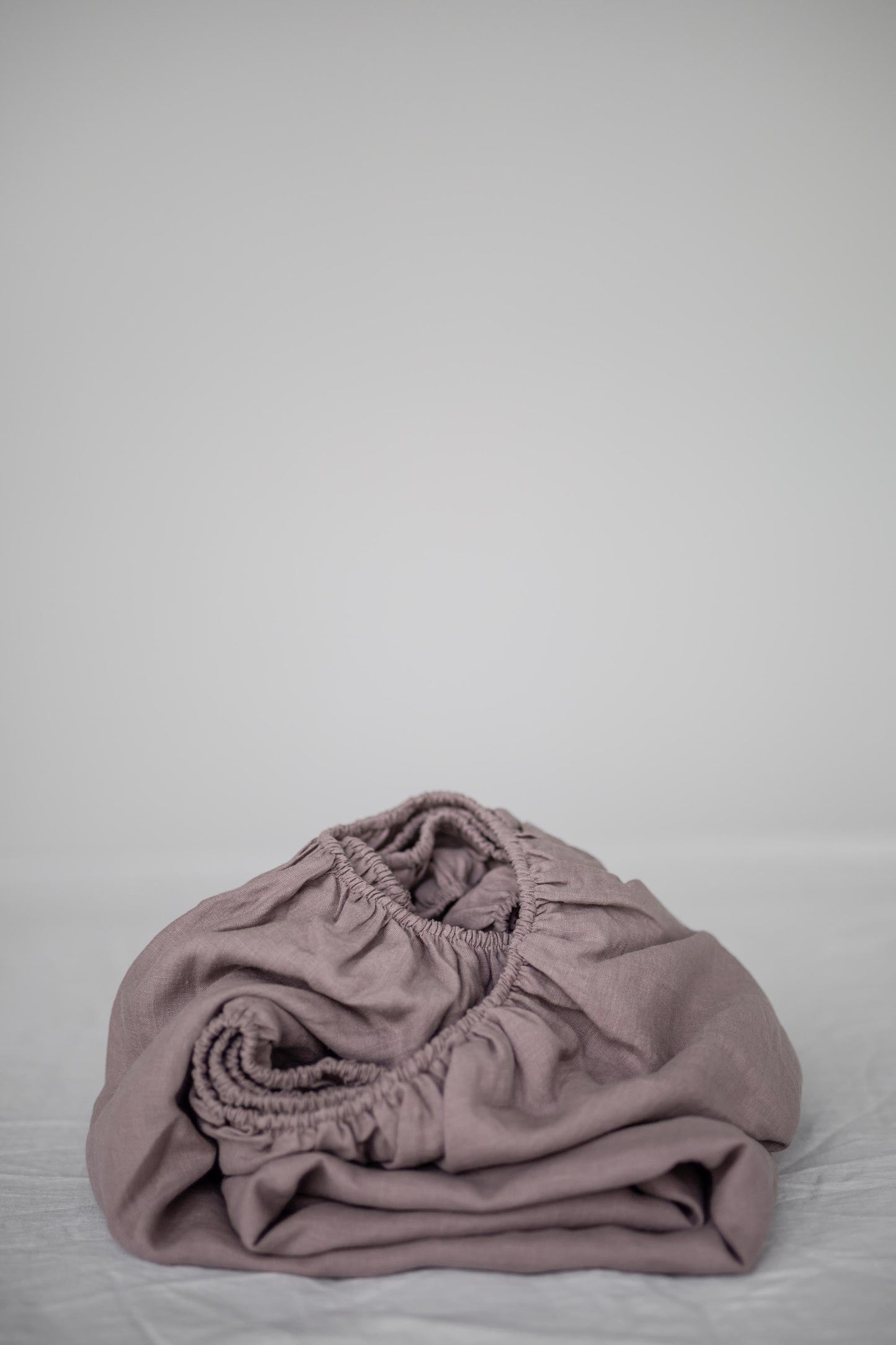 Linen Fitted Sheet in Rosy Brown