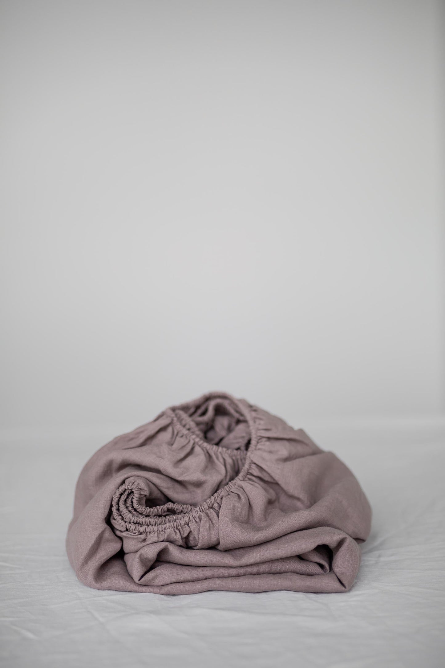 Linen Fitted Sheet in Rosy Brown