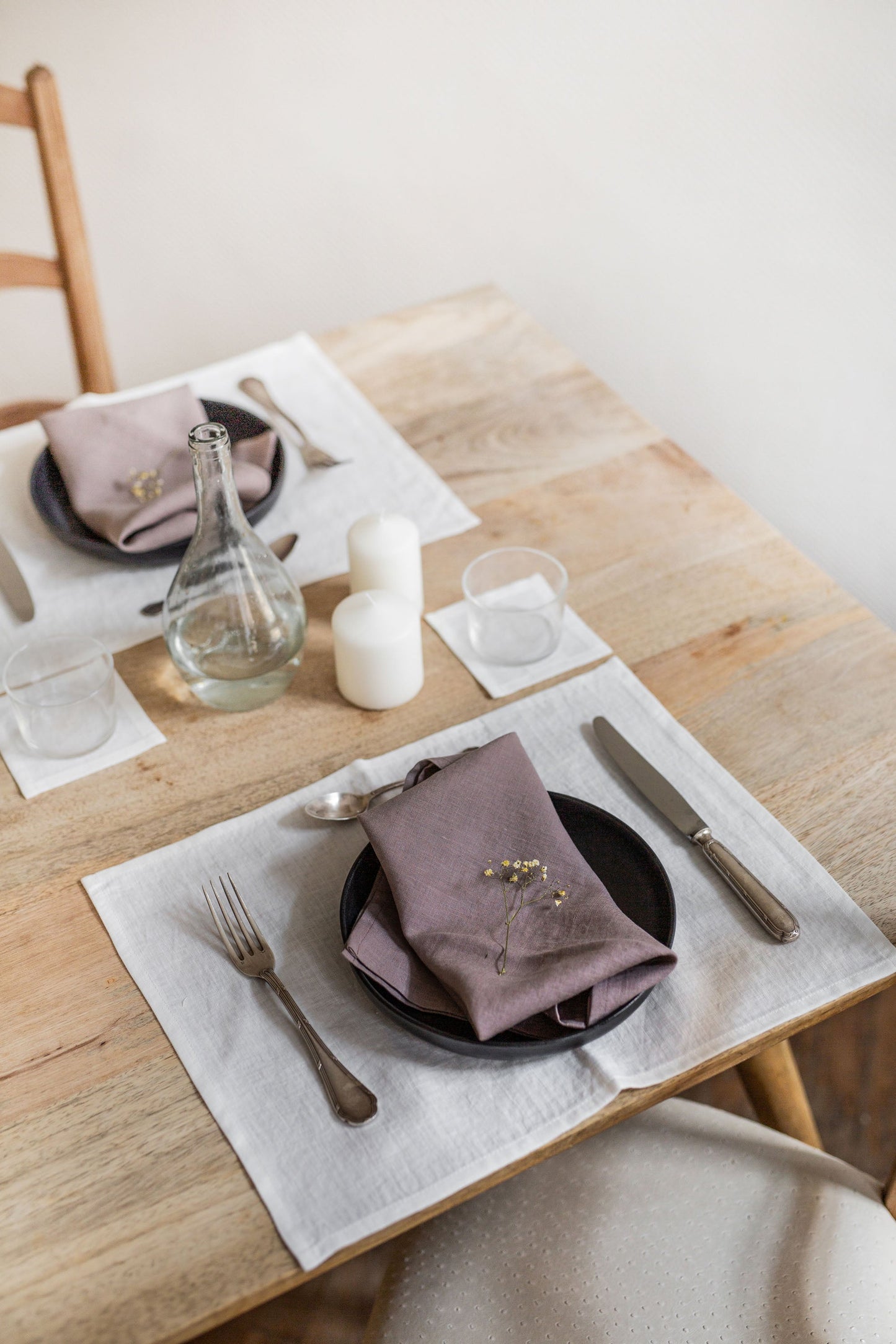 Linen Placemats Rosy Brown Set of 2