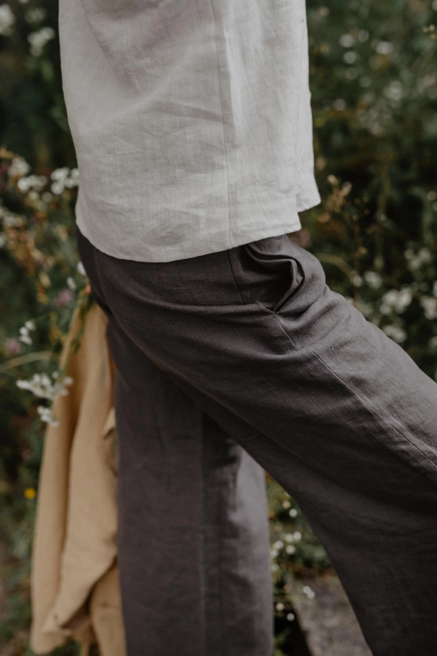 Linen Pants Tokyo Charcoal