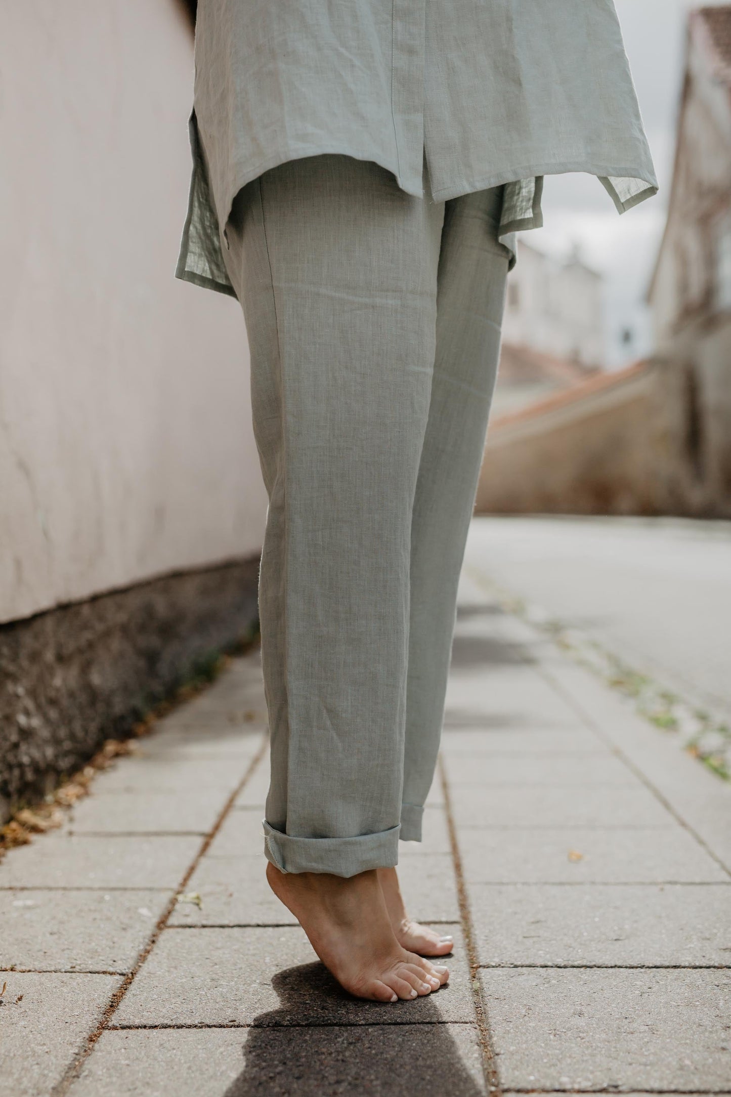 Linen Suit Set Sahara Sage Green