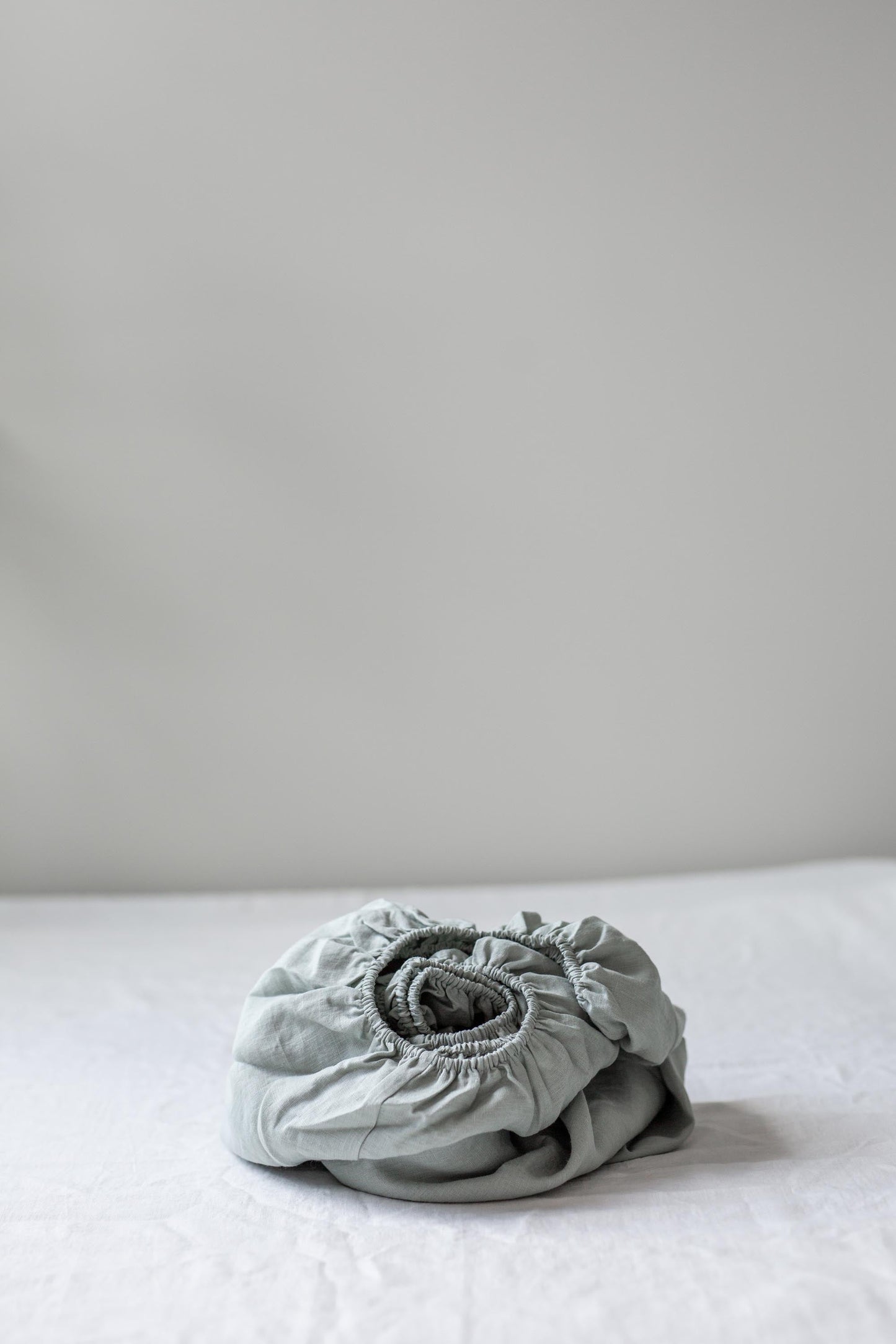 Linen Fitted Sheet in  Sage Green