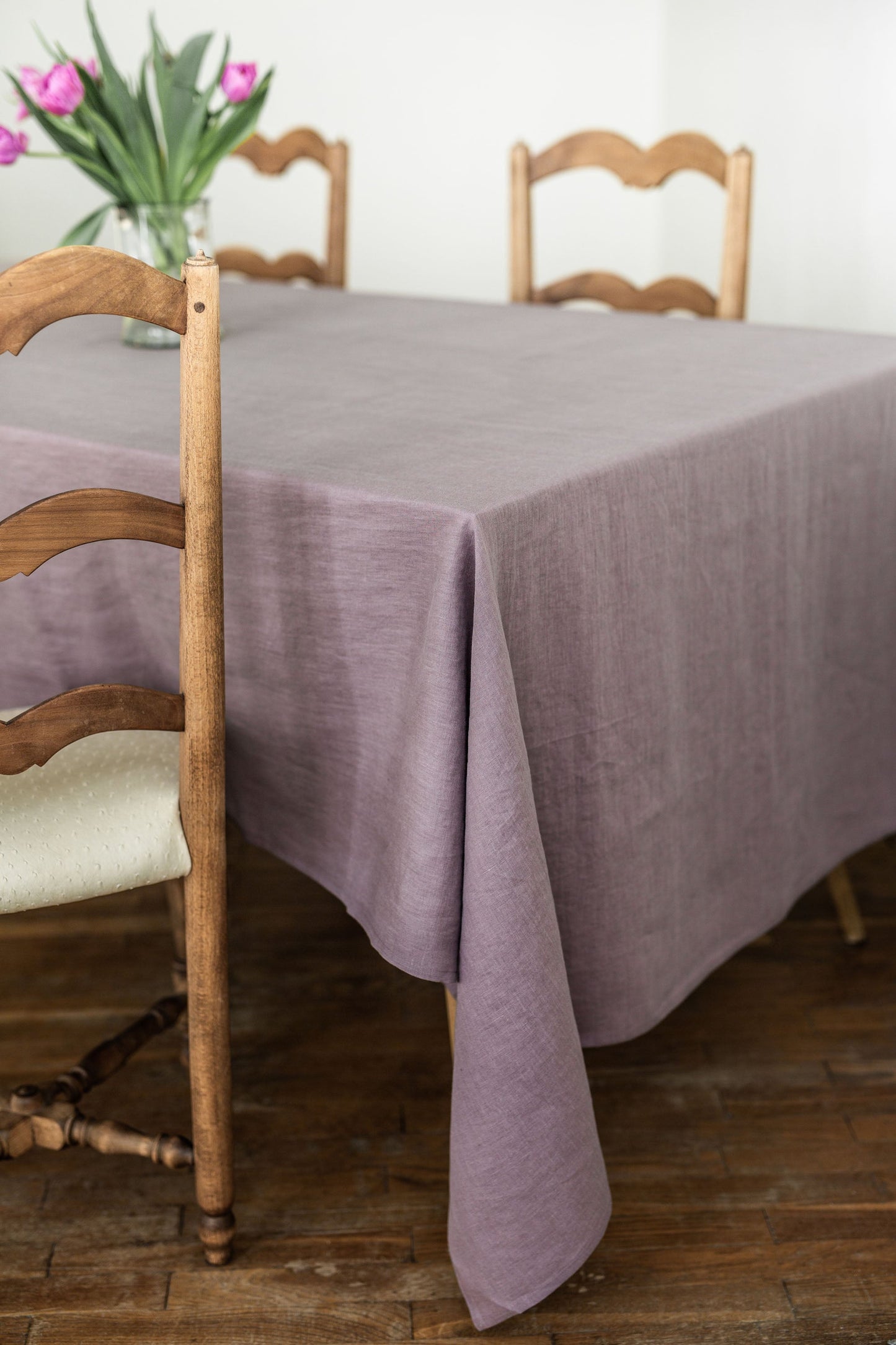 Linen Tablecloth in Dusty Lavender