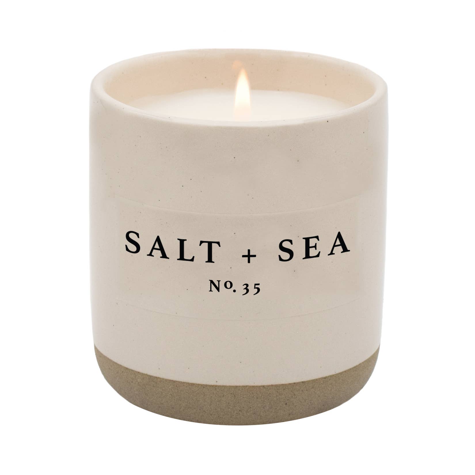 salt + sea soy candle | stoneware candle jar