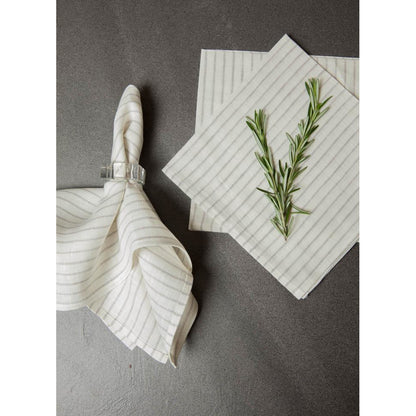 arman napkins (set of 4) 18''18'' / ivory with smoke stripes