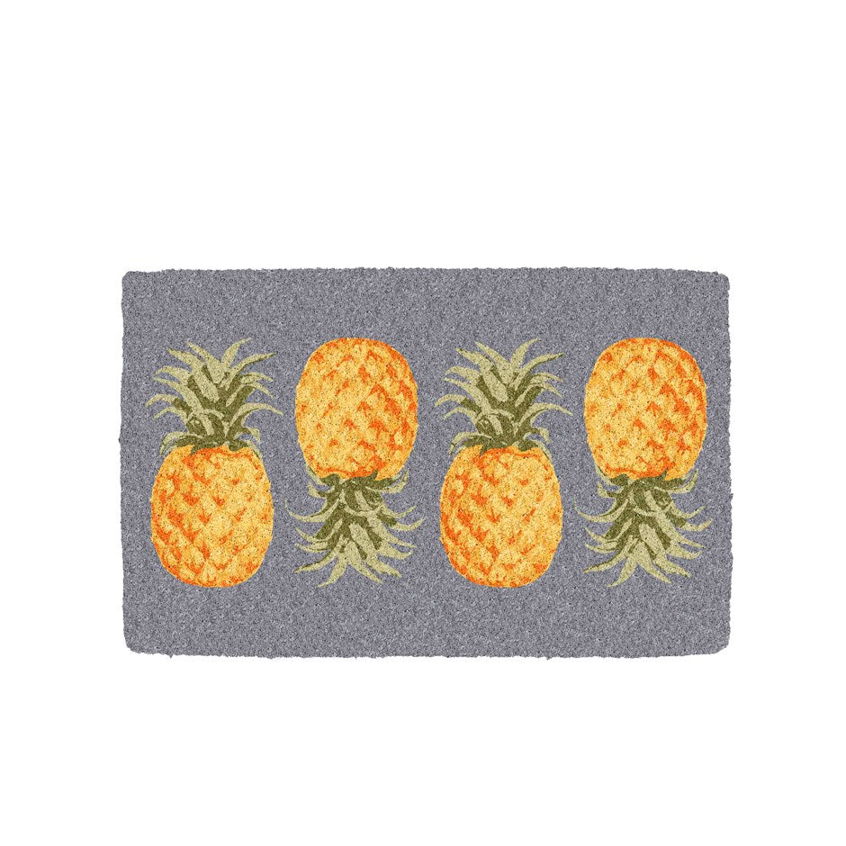 pineapple printed coir mat