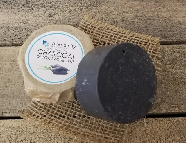 activated charcoal detox facial bar hand poured soap