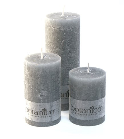 rustic candle - grey