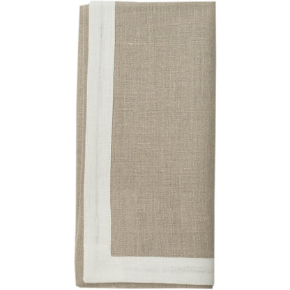 atlas napkins (set of 4) 22''22'' / natural with white border