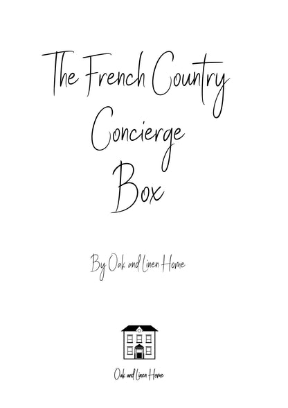 Boîte d'abonnement au concierge country français (pour livraison au Canada)