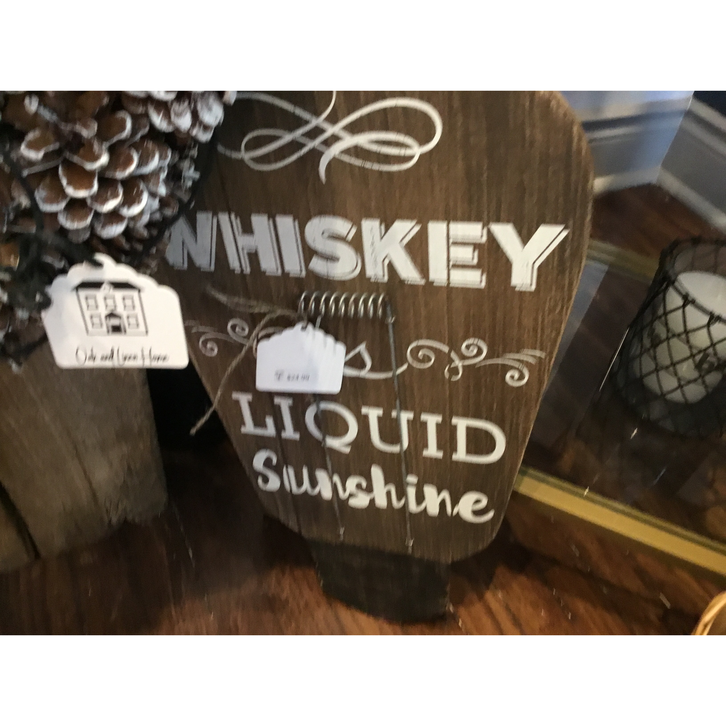 whiskey is liquid sunshine sign