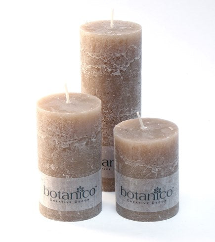 rustic candle - beige