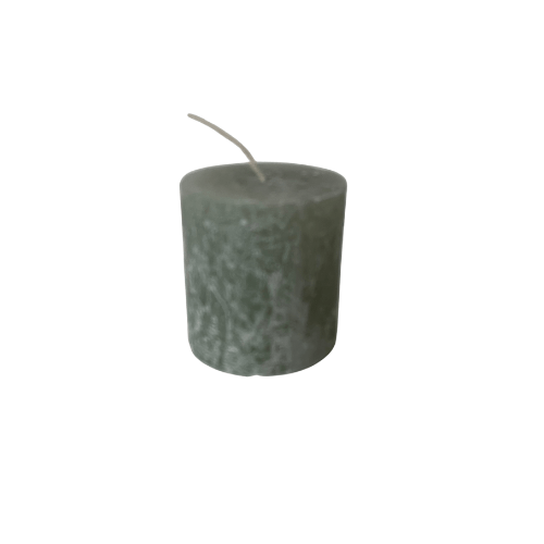 rustic candle sage 7 x 7 cm