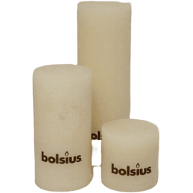 rustic candle - ivory