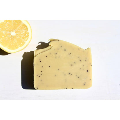 lemon and poppyseed natural soap