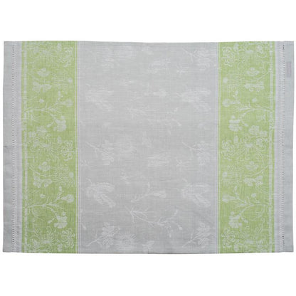 butterfly tea towel dove grey / spring green