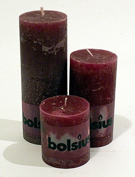 rustic candle - violet