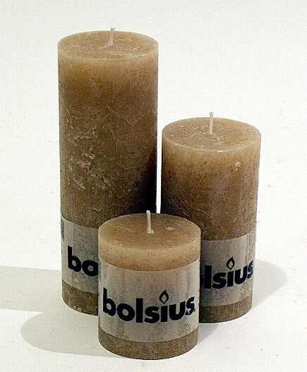 rustic candle - taupe