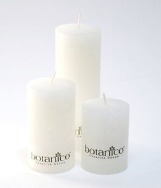 rustic candle - white