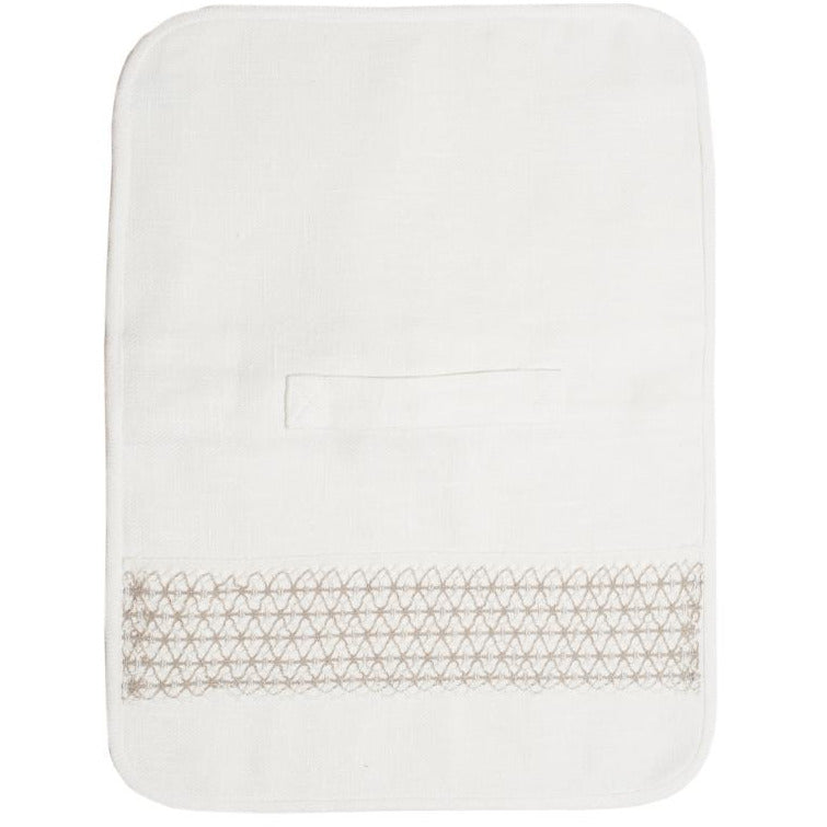 tanya lace travel toiletry bag white