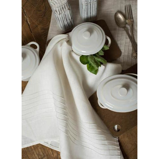 mary tea towel white