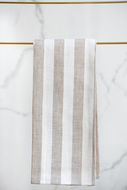 sandy guest towel white with beige