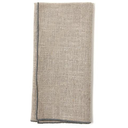 duet napkins (set of 4) 19''x19'' / natural with charcoal