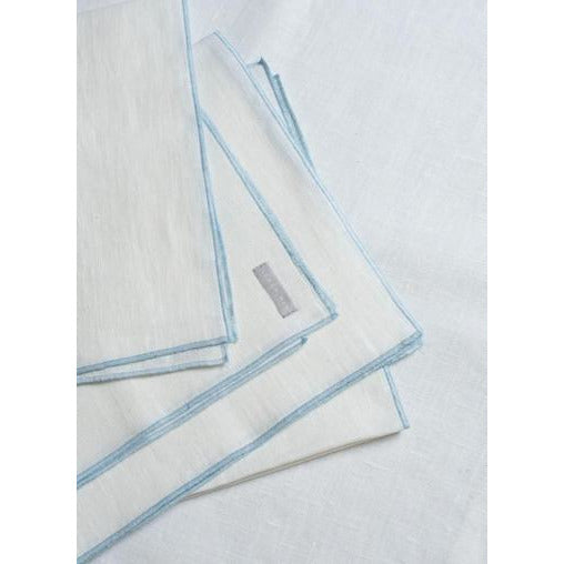 duet napkins (set of 4) 19''x19'' / off-white with marine
