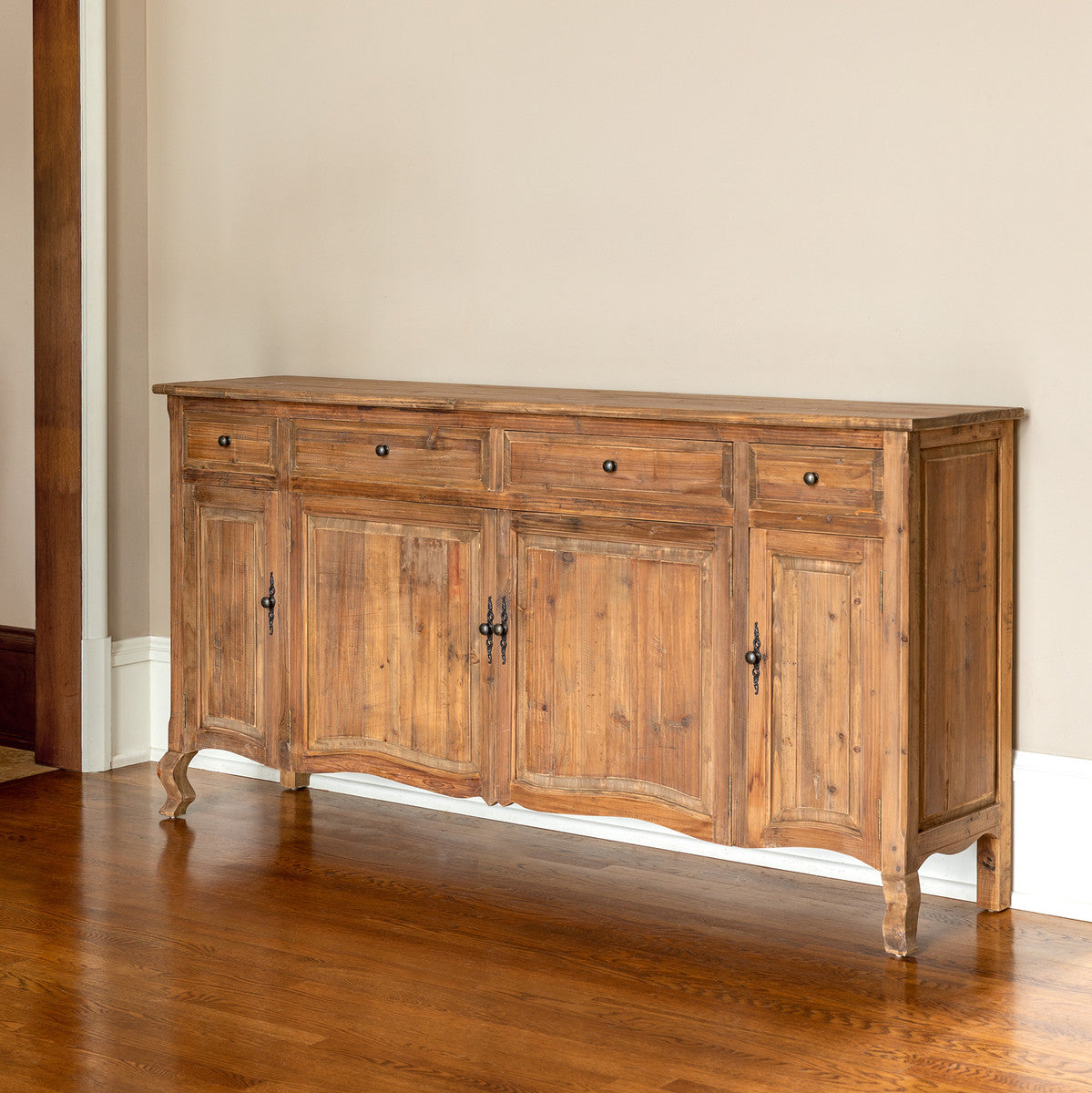 reclaimed pine french country sideboard
