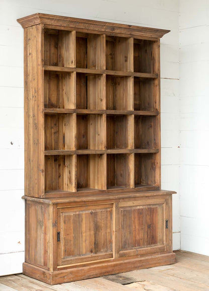 old pine merchant's cabinet