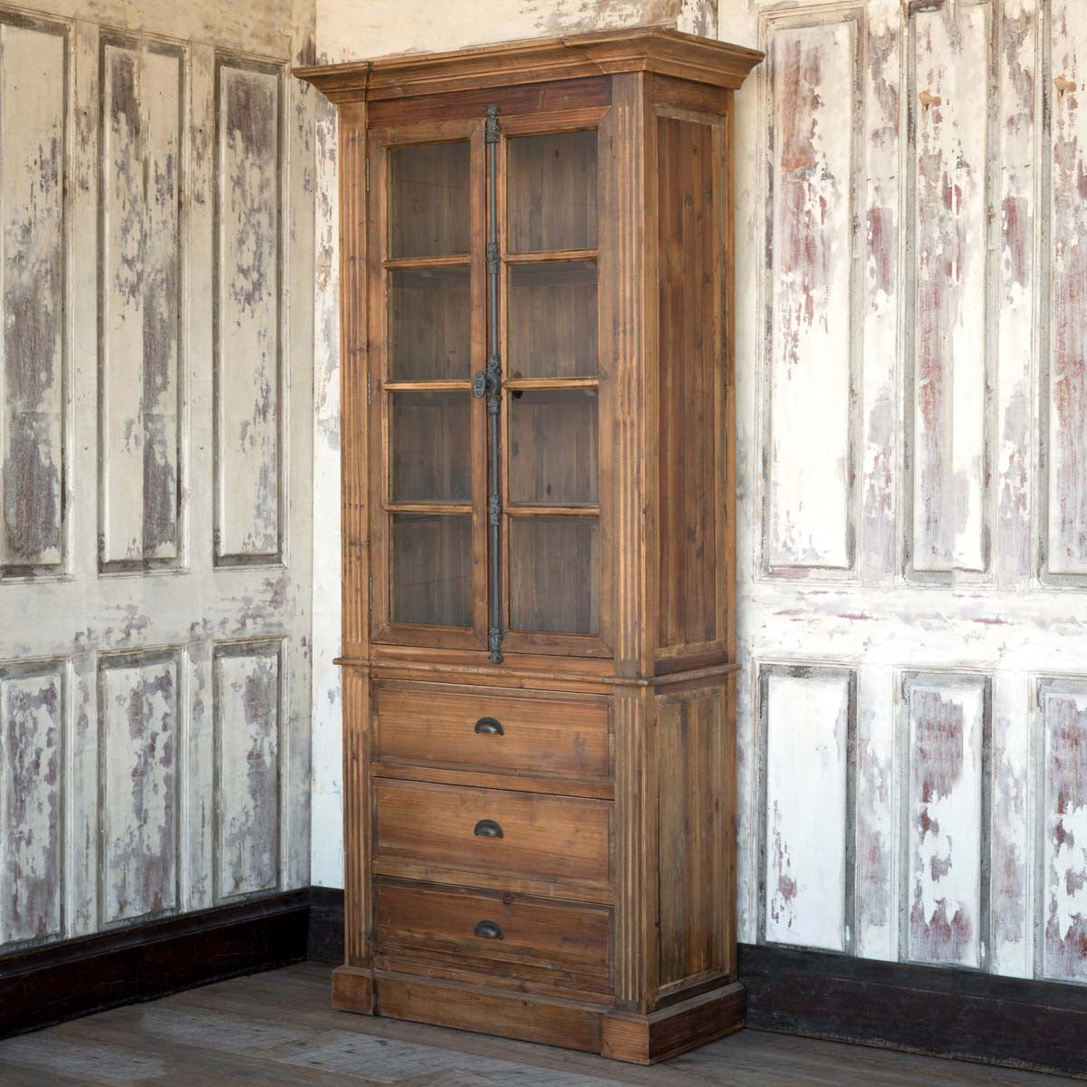 reclaimed pine archive cabinet