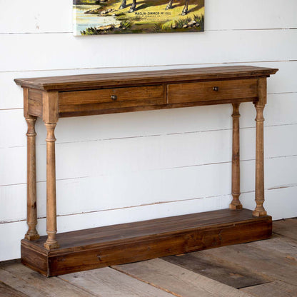 reclaimed pine hall table
