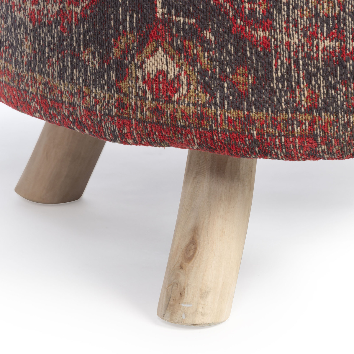 distressed print cotton chenille stool