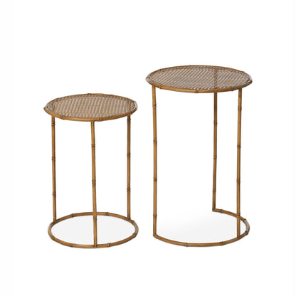 roanoke metal occasional nesting tables, set of 2