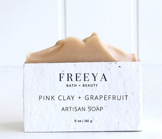pink clay + grapefruit soap