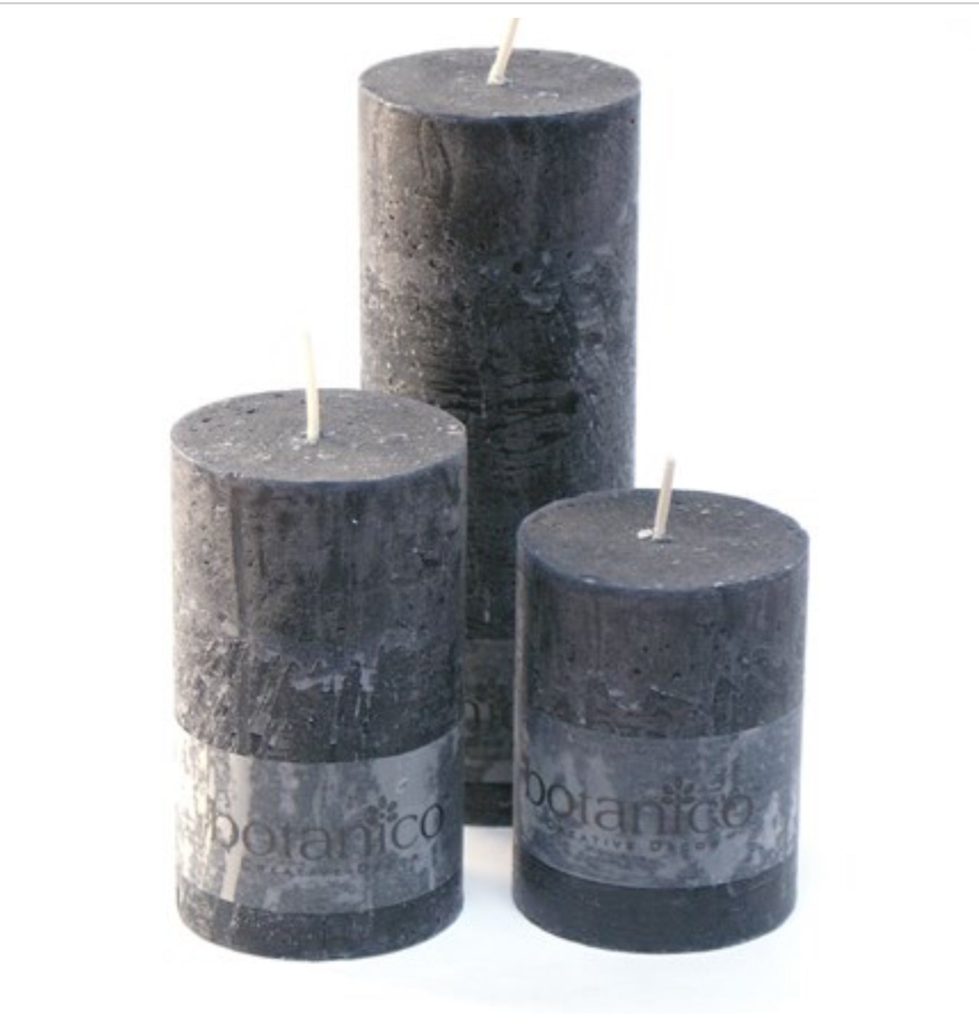 rustic candle - black