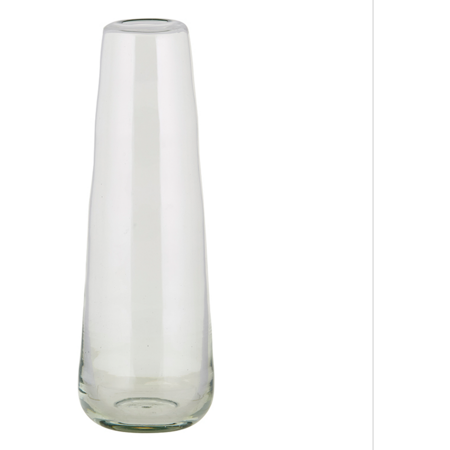 hand blown glass vase  - clear