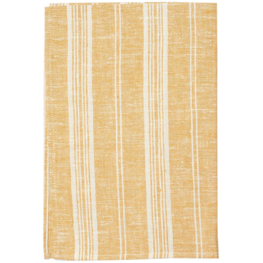 pierre tea towels sand yellow / white stripes