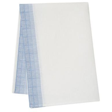 klaus tea towel white / blue border