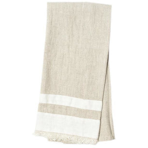 lipari hand towel 17''x28'' / beige / white stripes